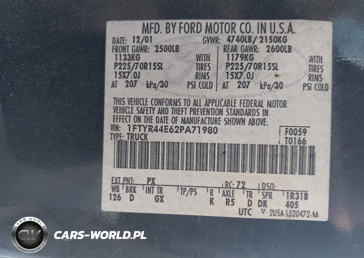2002 Ford Ranger Xlt VIN:1FTYR44E62PA71980 - 9