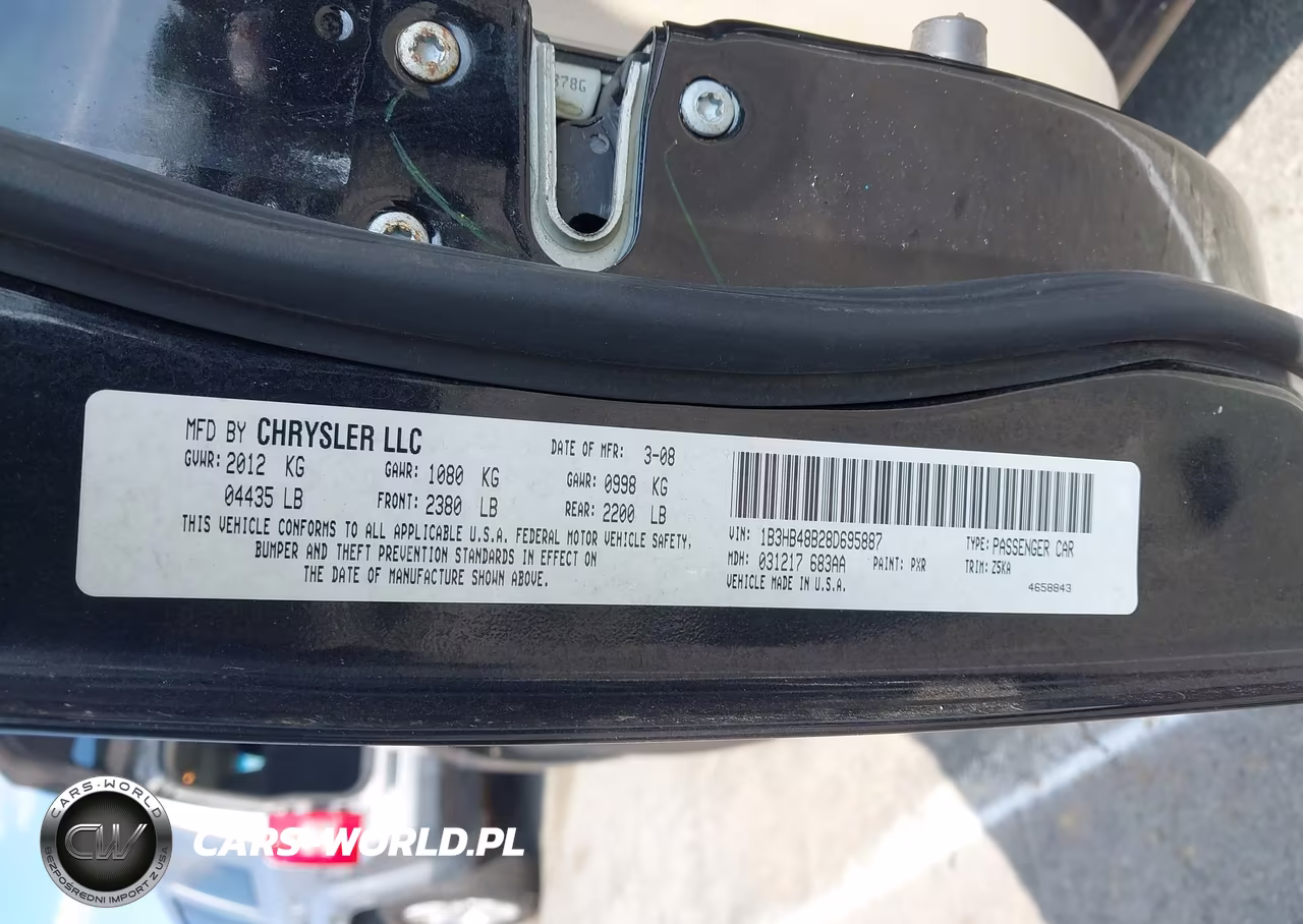 2008 Dodge Caliber Sxt VIN:1B3HB48B28D695887 - 9