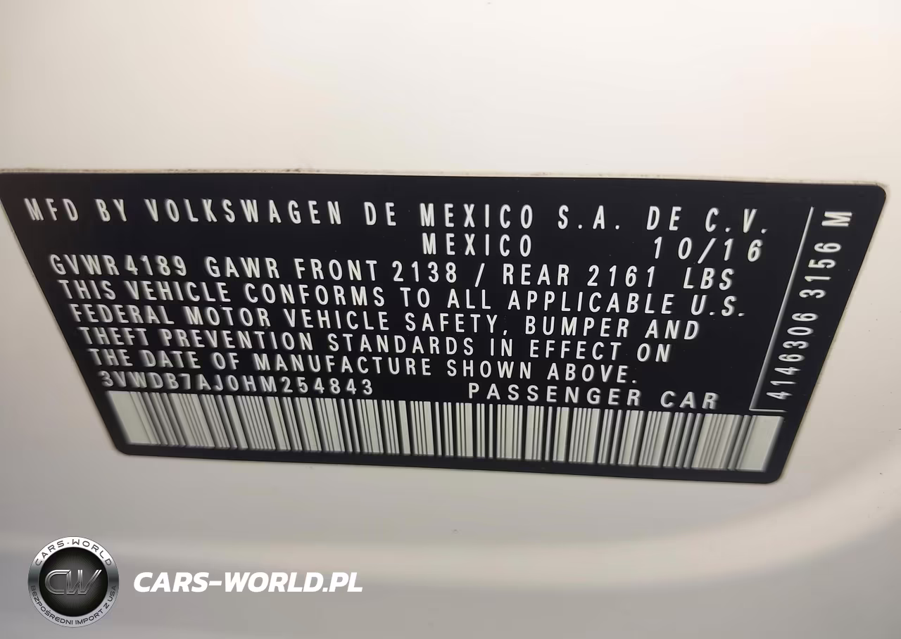 2017 Volkswagen Jetta 1.4T Se VIN:3VWDB7AJ0HM254843 - 9