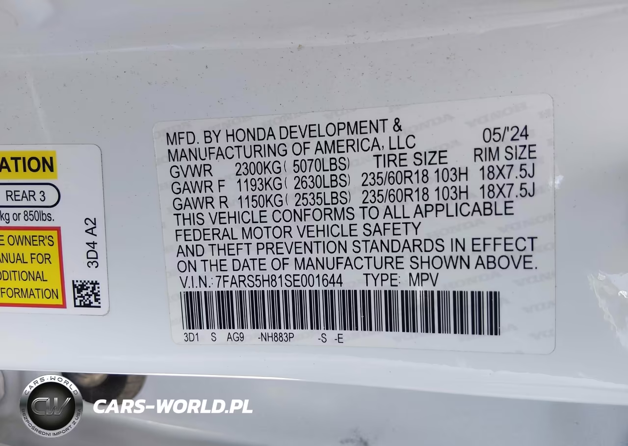 2025 Honda Cr-V Hybrid Sport-L VIN:7FARS5H81SE001644 - 9