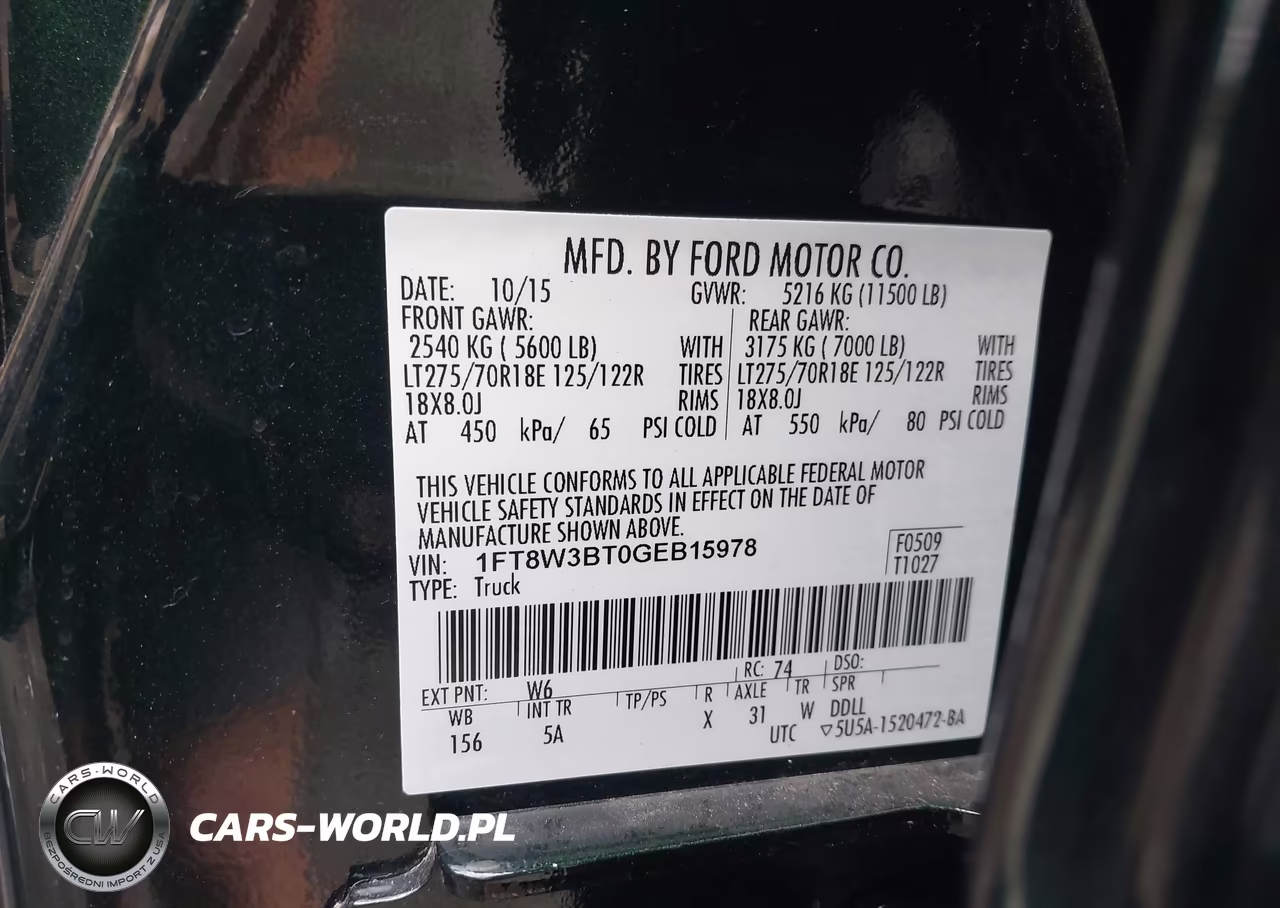 2016 Ford F350 Super Duty VIN:1FT8W3BT0GEB15978 - 8