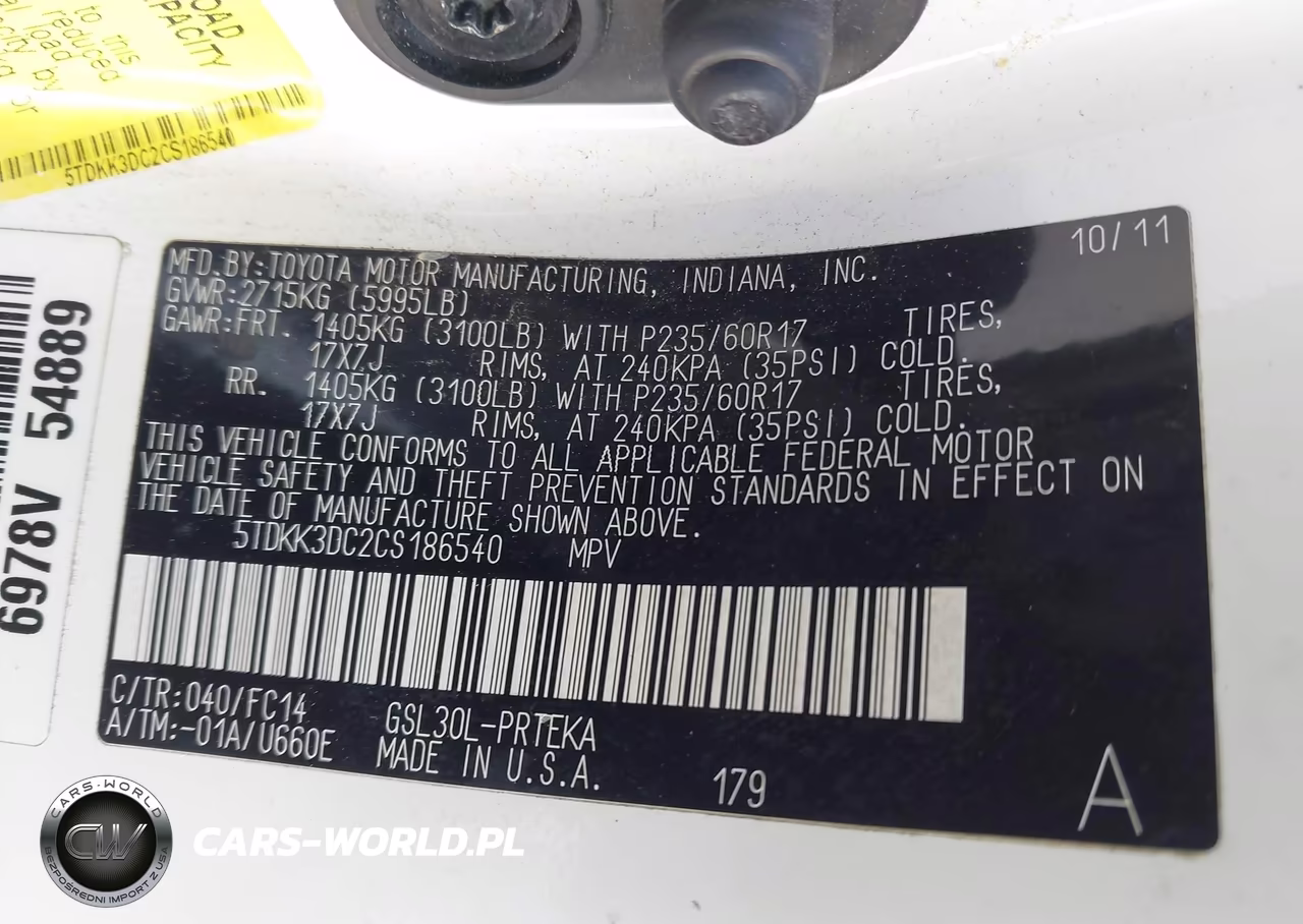 2012 Toyota Sienna Le V6 8 Passenger VIN:5TDKK3DC2CS186540 - 9
