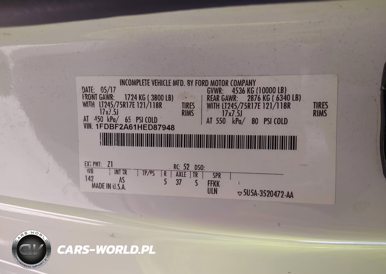 2017 Ford F-250 Xl VIN:1FDBF2A61HED87948 - 9