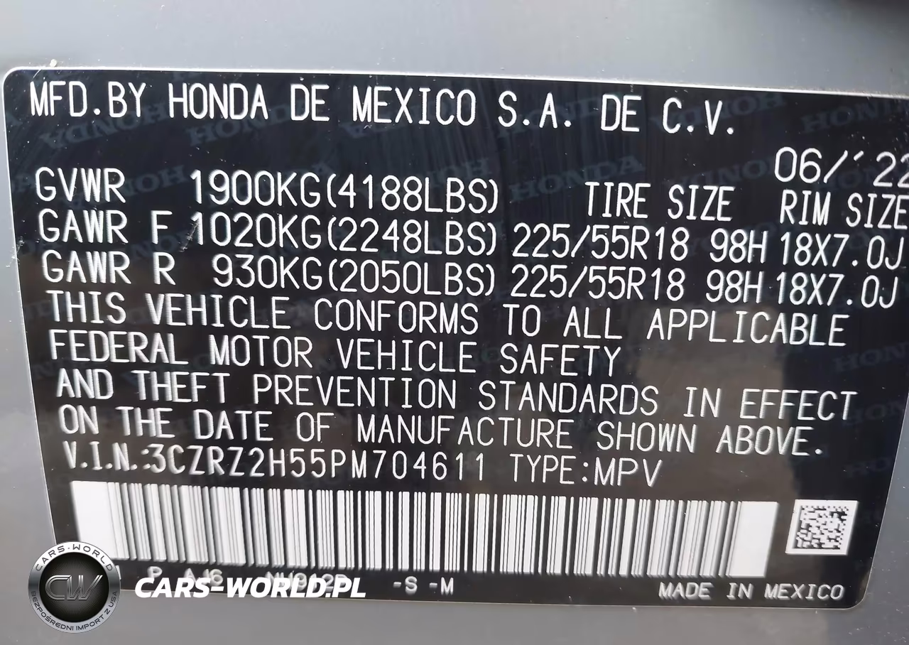 2023 Honda Hr-V Awd Sport VIN:3CZRZ2H55PM704611 - 9