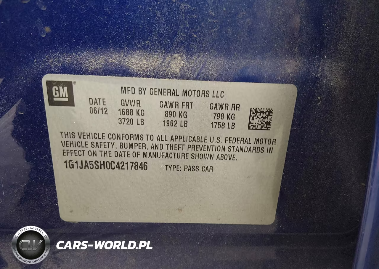 2012 Chevrolet Sonic 2Ls VIN:1G1JA5SH0C4217846 - 9