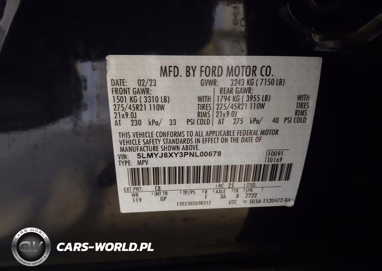 2023 Lincoln Aviator Grand Touring VIN:5LMYJ8XY3PNL00678 - 9