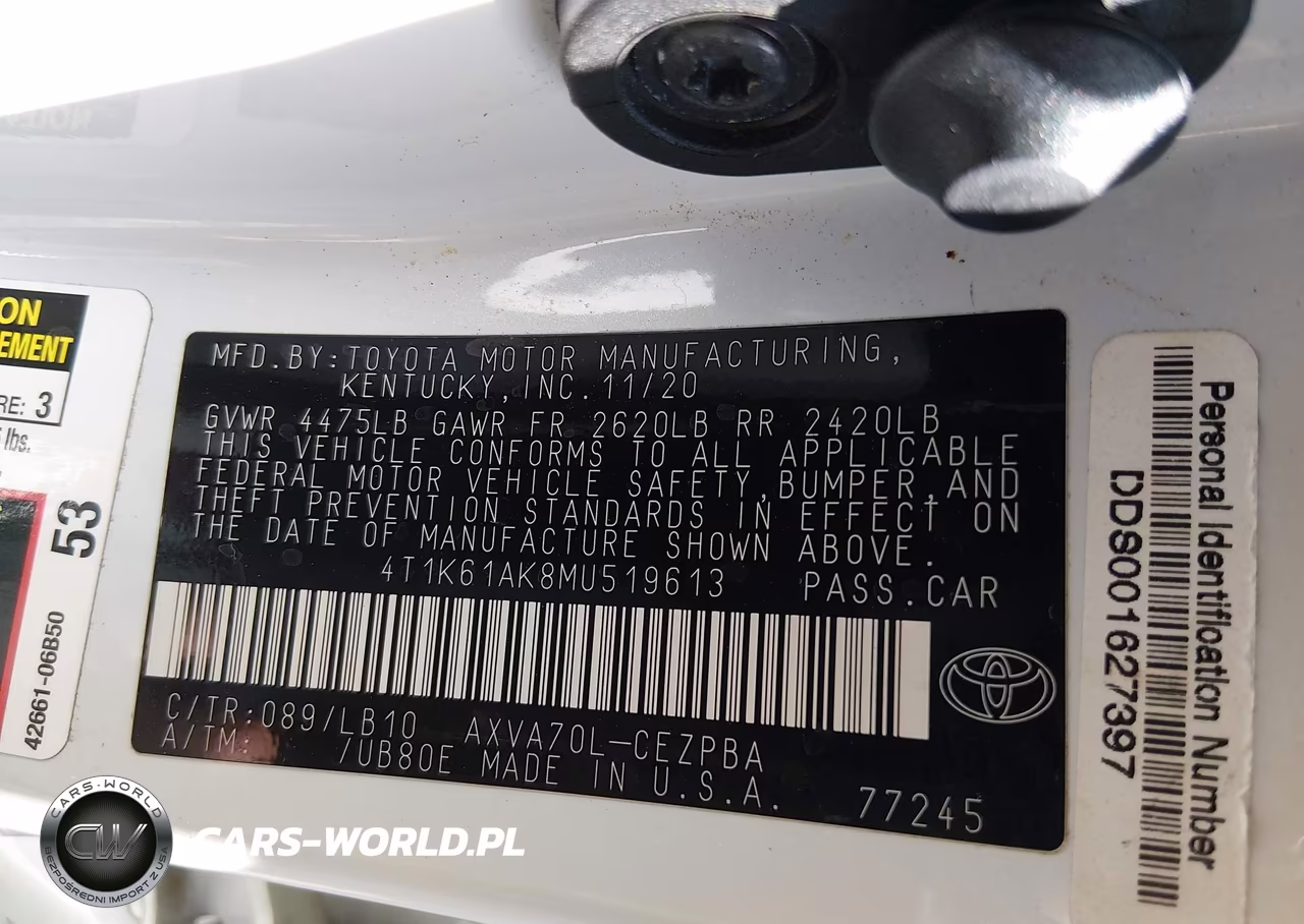 2021 Toyota Camry Xse VIN:4T1K61AK8MU519613 - 9