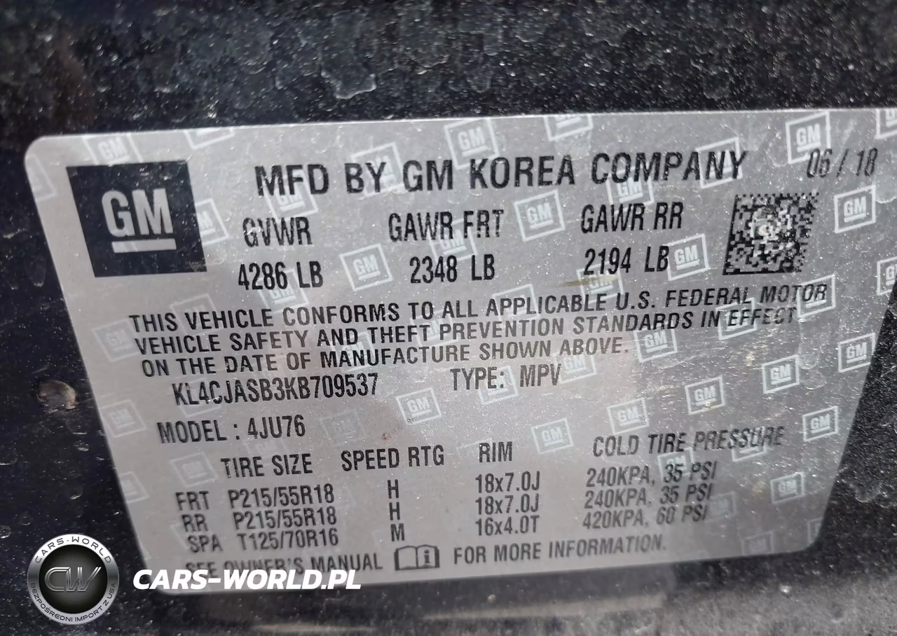 2019 Buick Encore Fwd Preferred VIN:KL4CJASB3KB709537 - 9