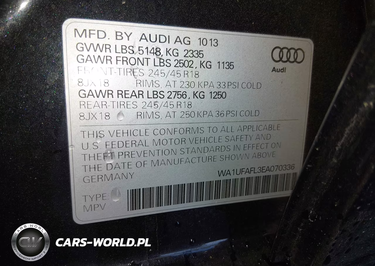 2014 Audi Allroad 2.0T Premium VIN:WA1UFAFL3EA070336 - 9