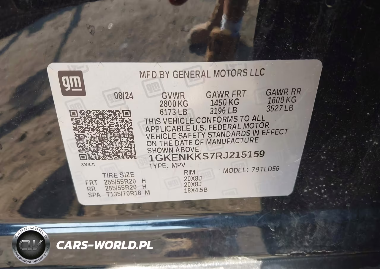 2024 GMC Acadia Fwd Elevation VIN:1GKENKKS7RJ215159 - 9