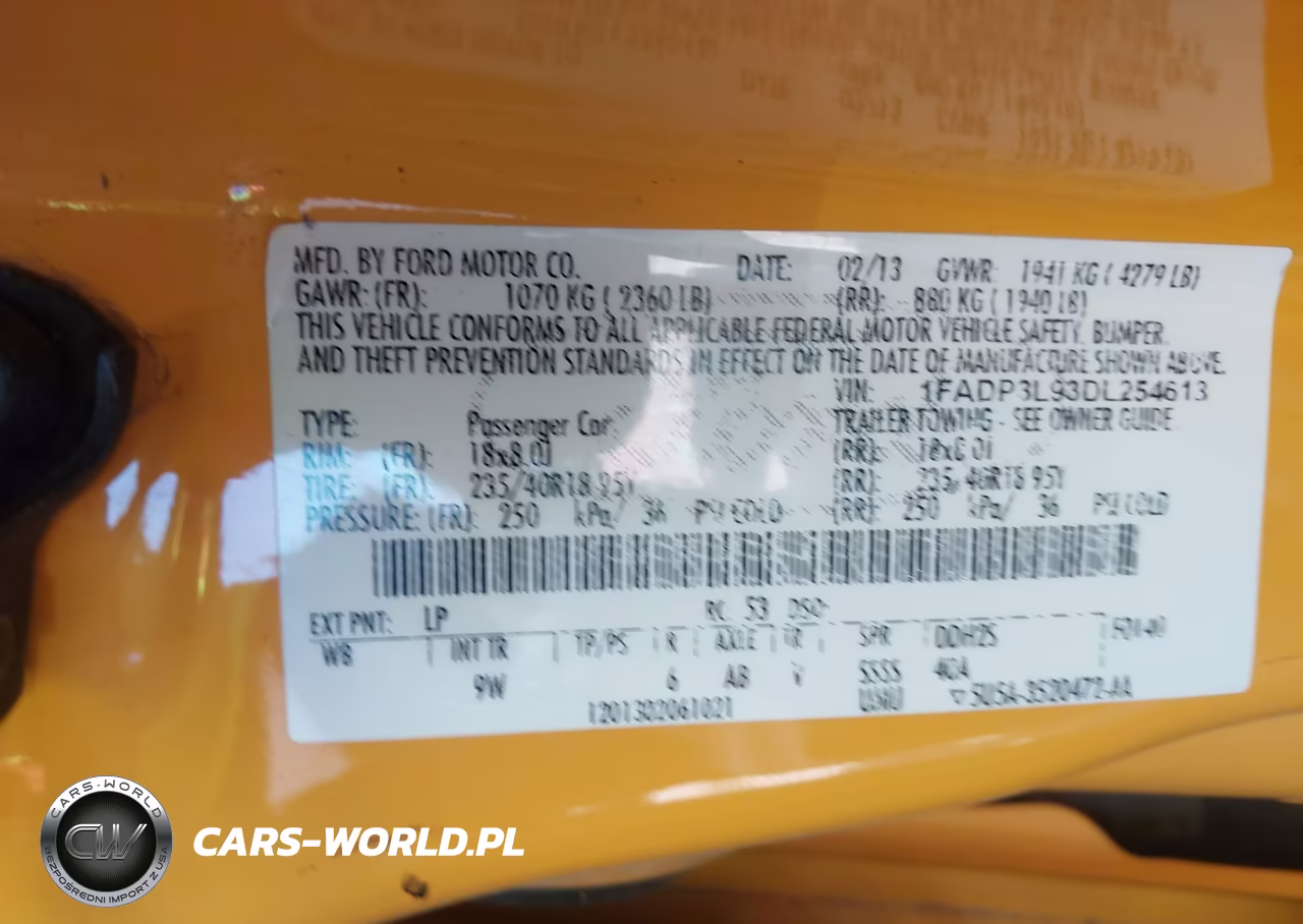 2013 Ford Focus St VIN:1FADP3L93DL254613 - 9