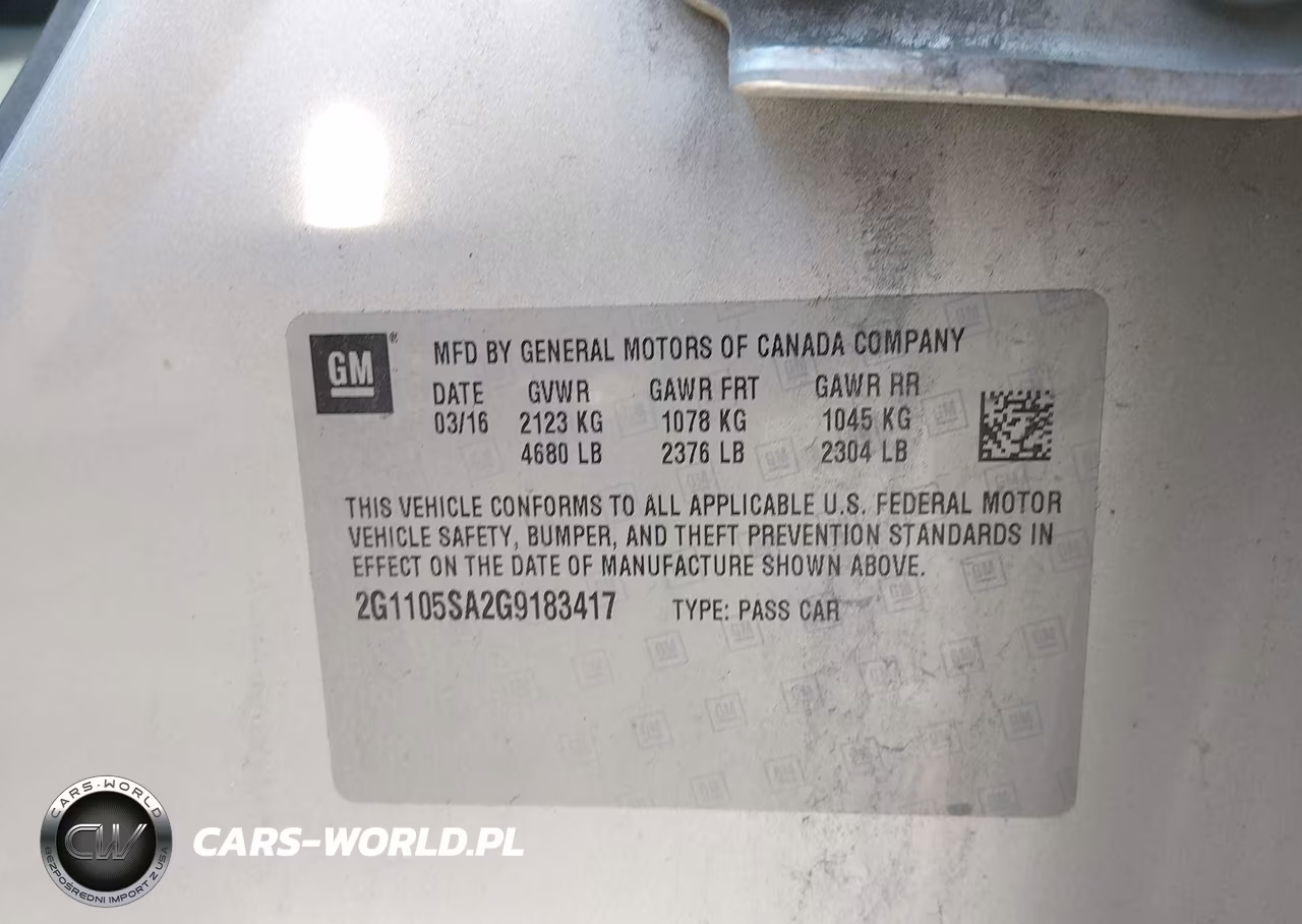 2016 Chevrolet Impala 1Lt VIN:2G1105SA2G9183417 - 9