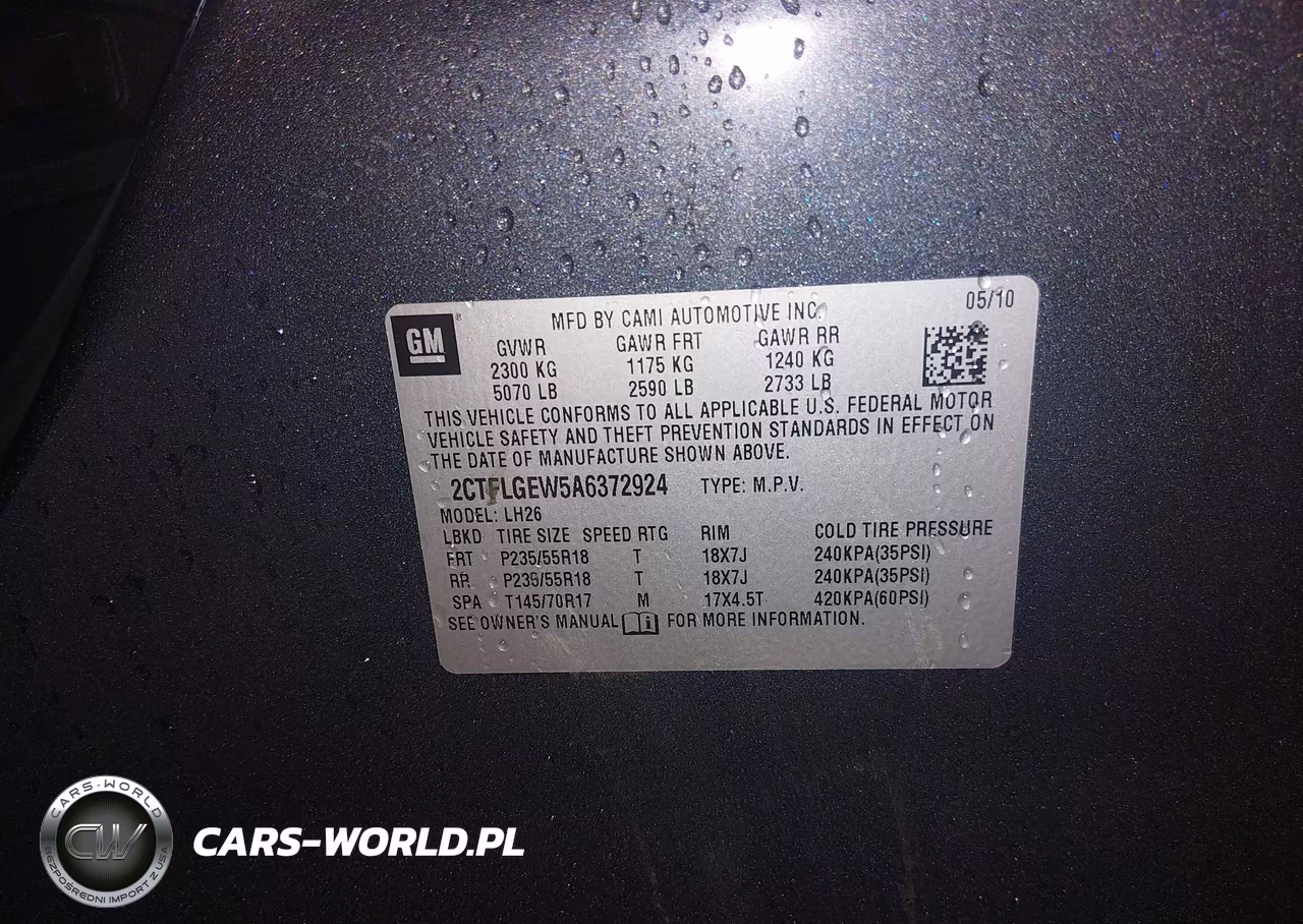 2010 GMC Terrain Slt-1 VIN:2CTFLGEW5A6372924 - 9