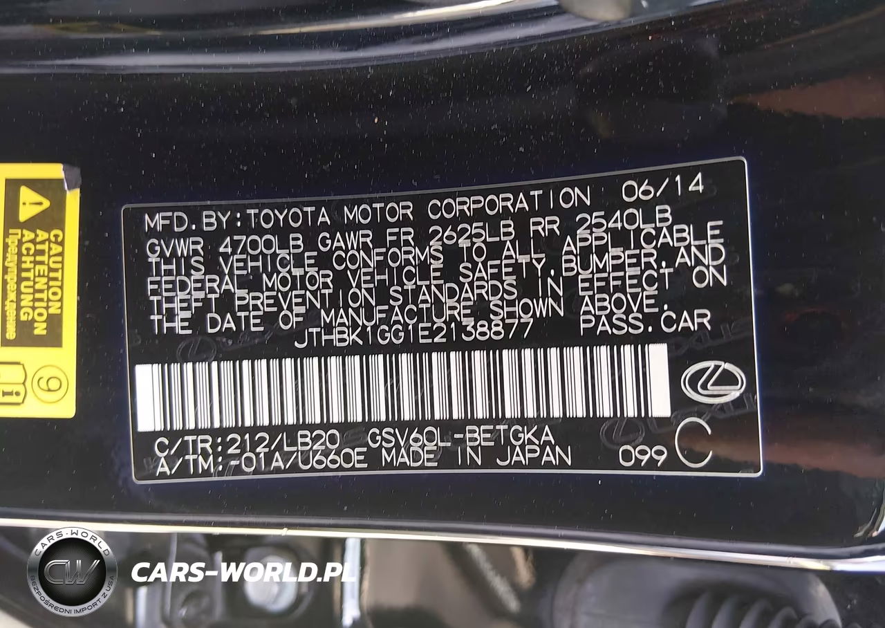 2014 Lexus Es 350 VIN:JTHBK1GG1E2138877 - 9