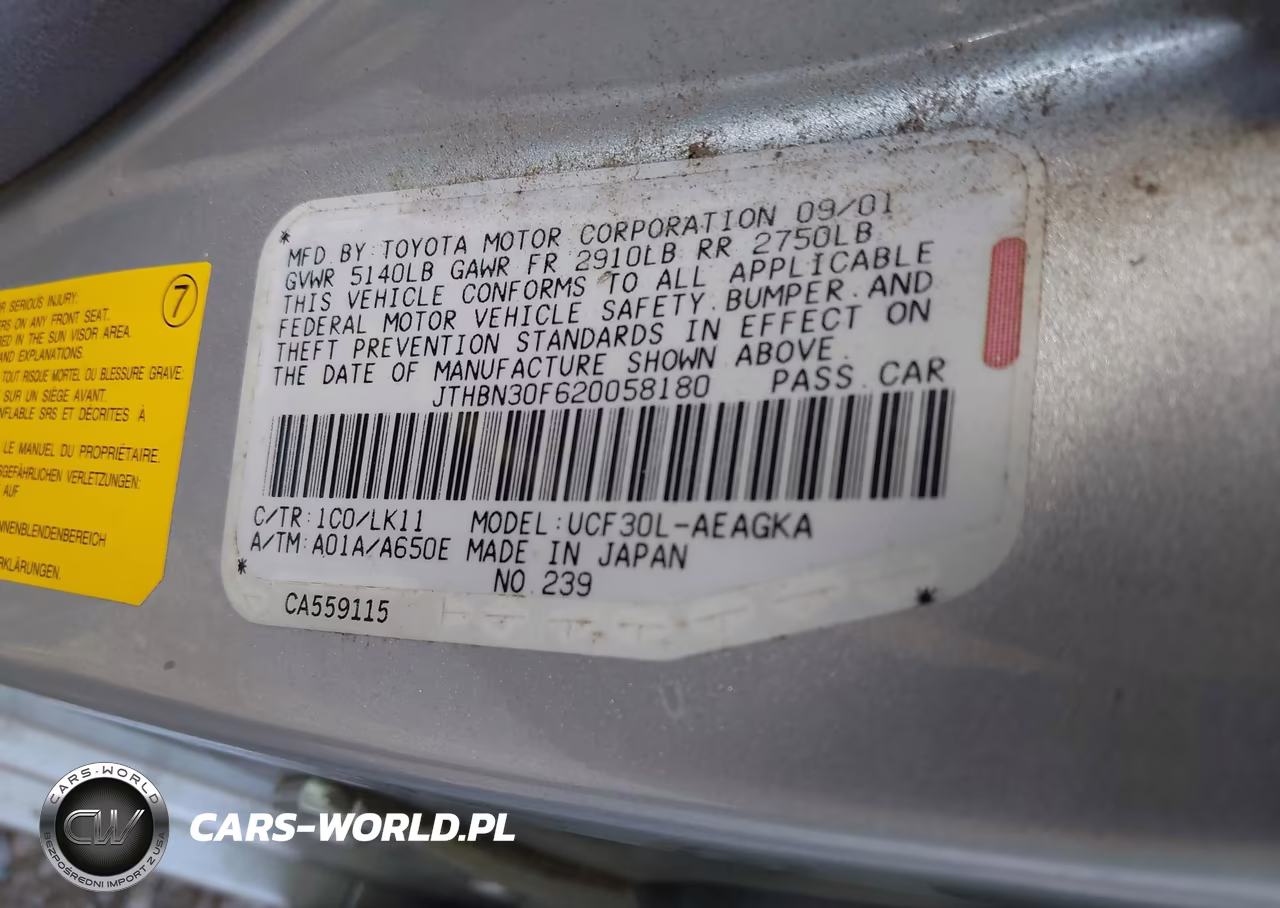 2002 Lexus Ls 430 VIN:JTHBN30F620058180 - 9