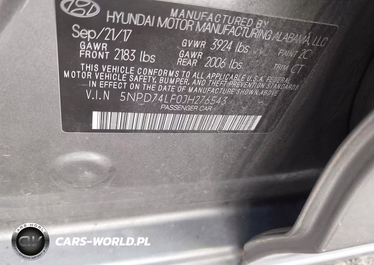 2018 Hyundai Elantra Se VIN:5NPD74LF0JH276543 - 9