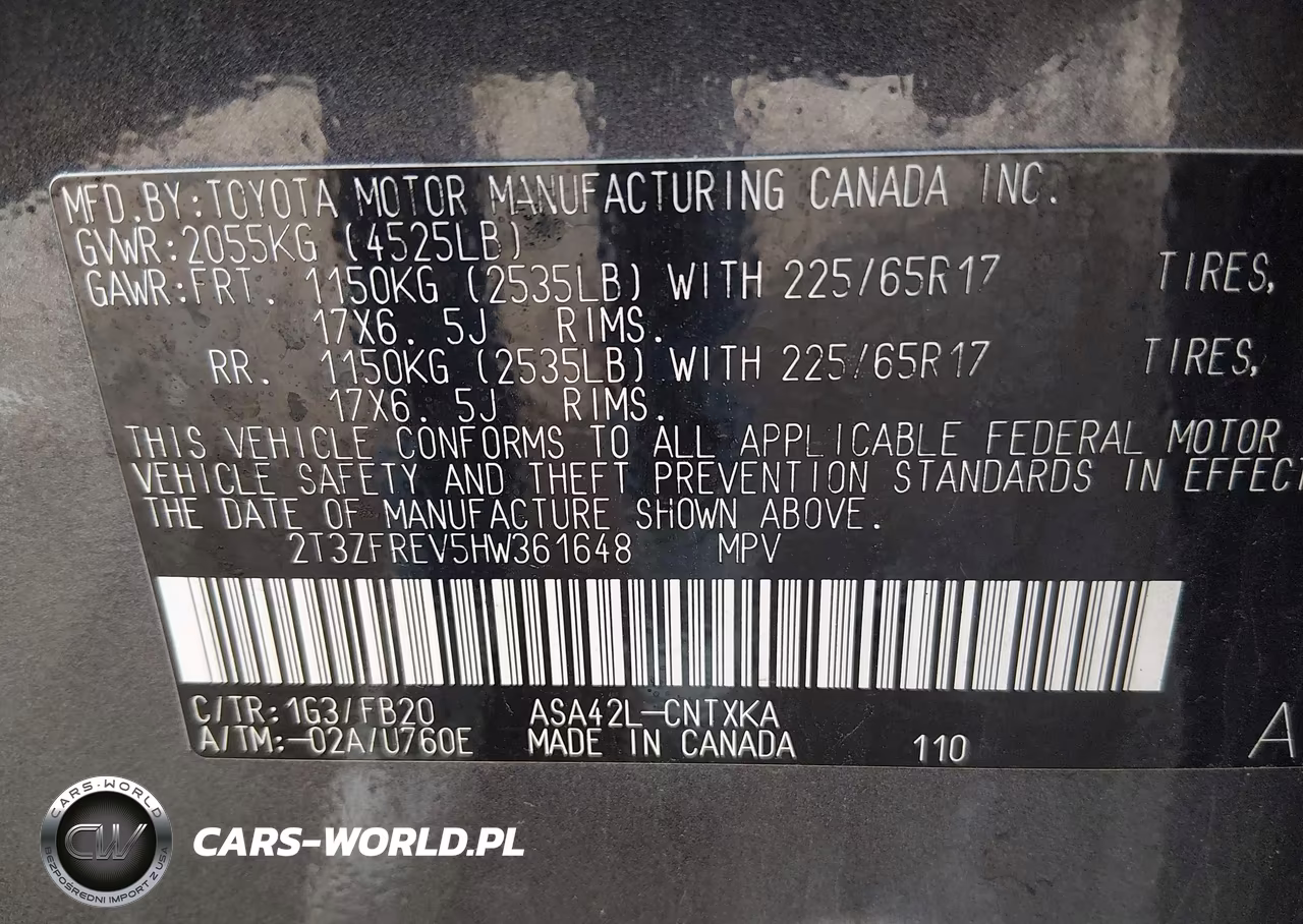 2017 Toyota Rav4 Le VIN:2T3ZFREV5HW361648 - 9
