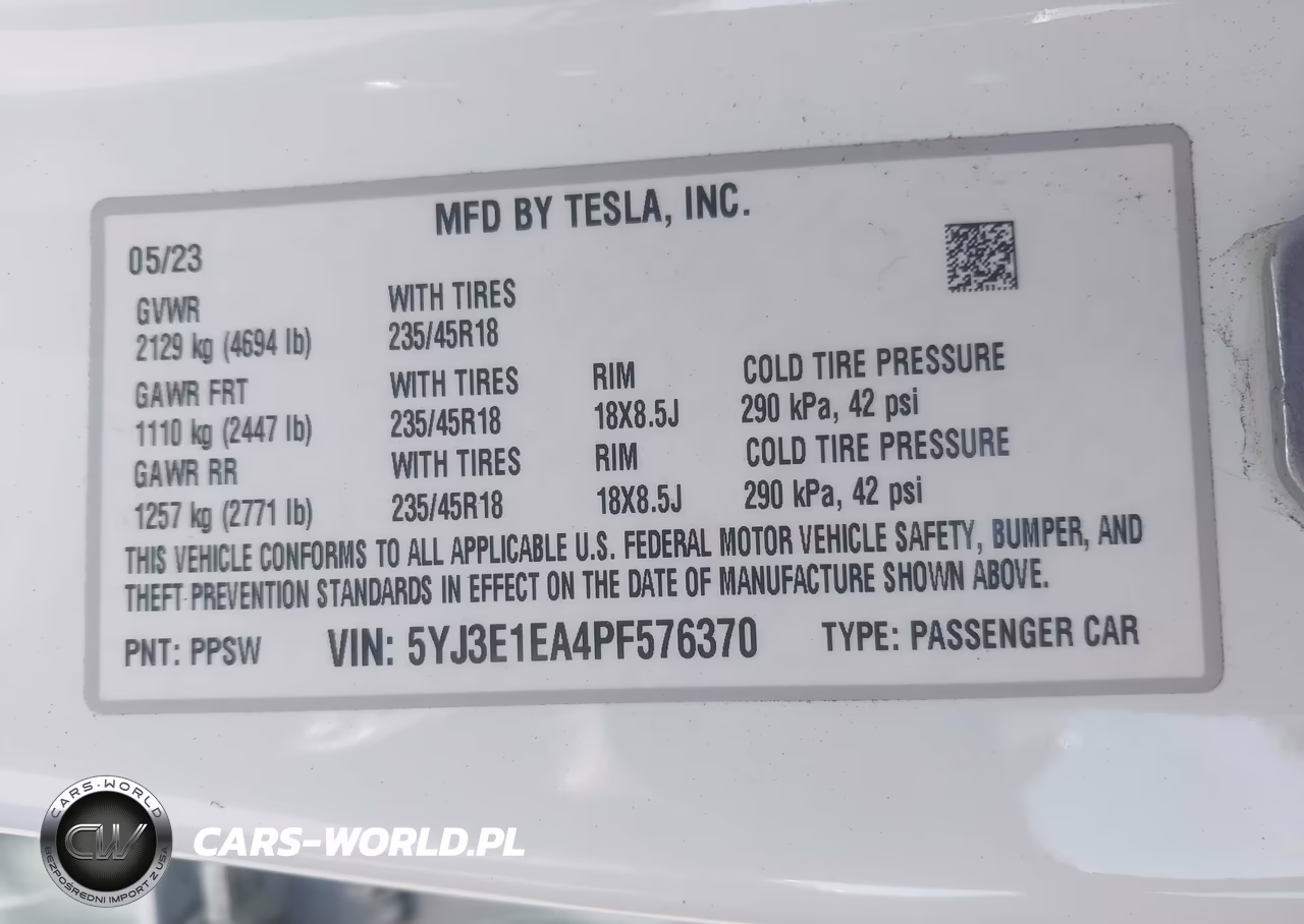 2023 Tesla Model 3 Rear-Wheel Drive VIN:5YJ3E1EA4PF576370 - 9