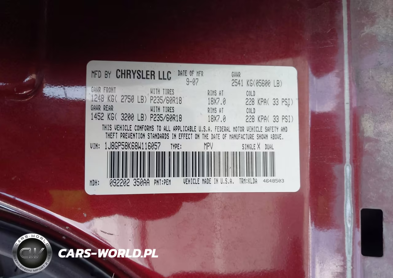 2008 Jeep Liberty Limited Edition VIN:1J8GP58K68W116057 - 9