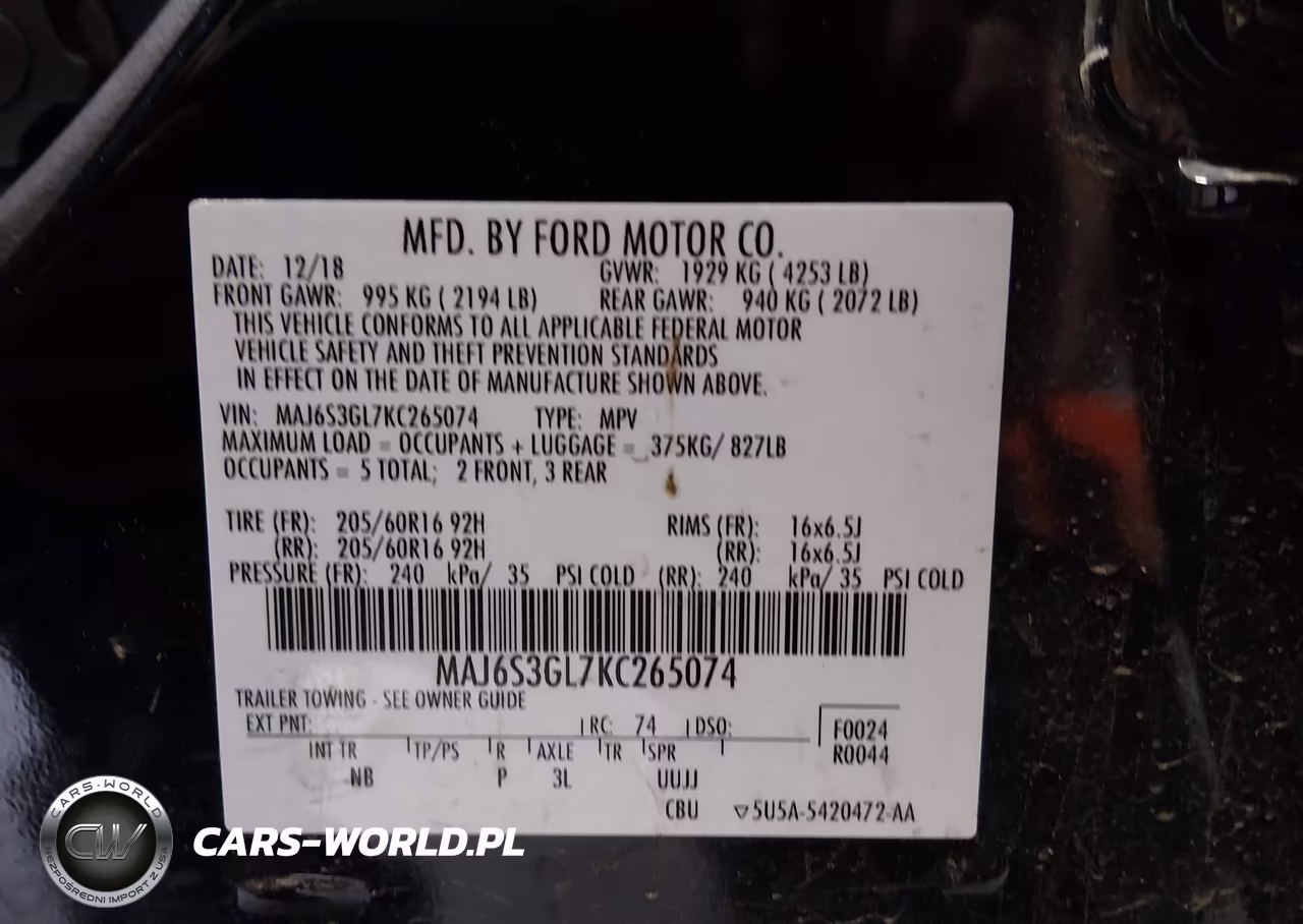 2019 Ford Ecosport Se VIN:MAJ6S3GL7KC265074 - 9