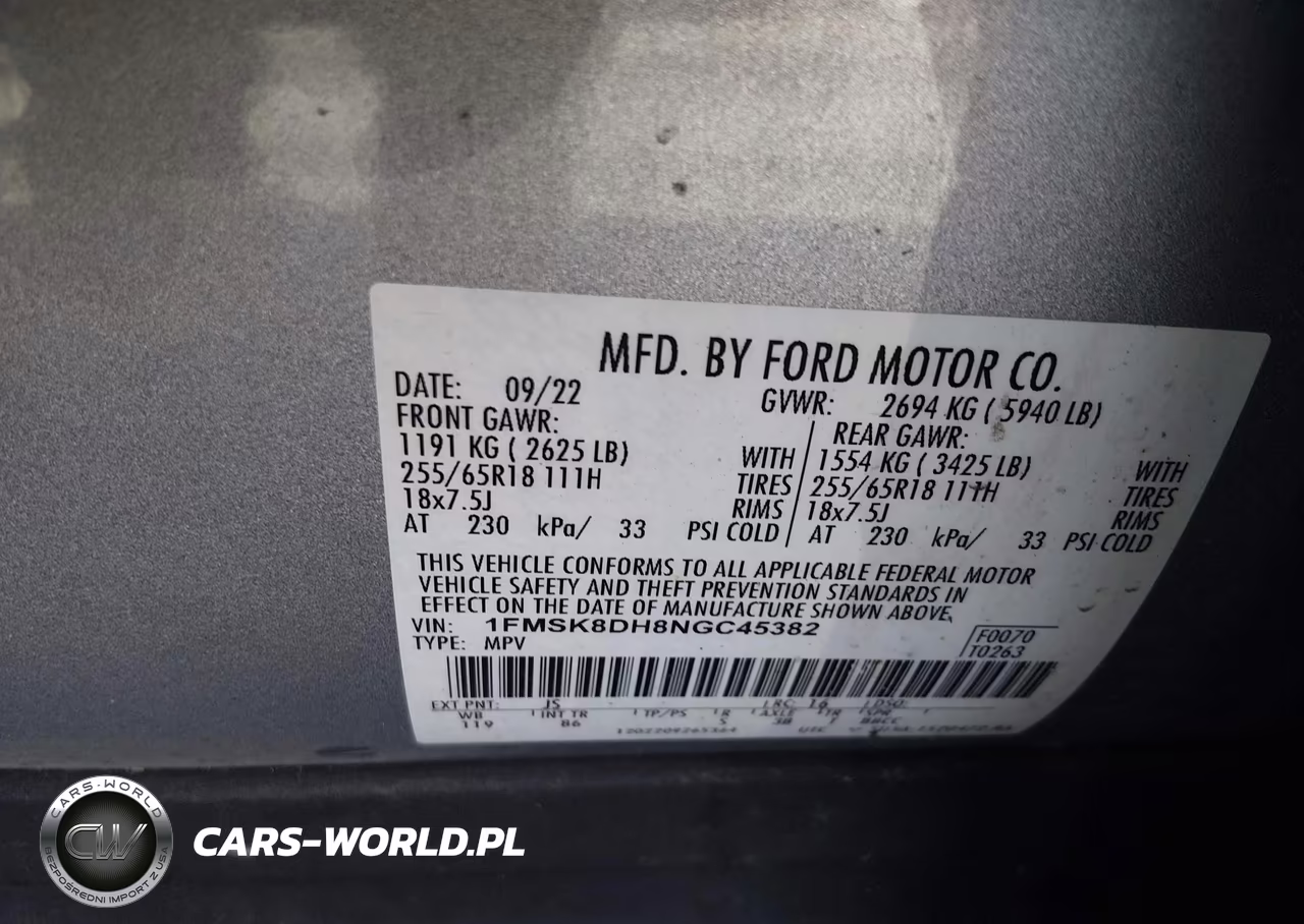 2022 Ford Explorer Xlt VIN:1FMSK8DH8NGC45382 - 9