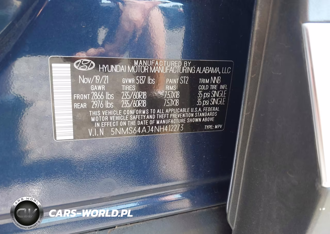 2022 Hyundai Santa Fe Sel VIN:5NMS64AJ4NH412273 - 9