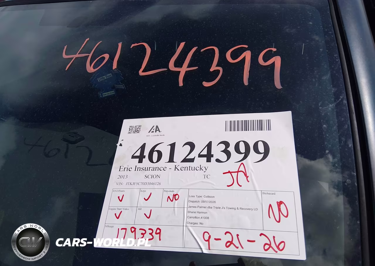 2013 Scion Tc VIN:JTKJF5C70D3046126 - 21
