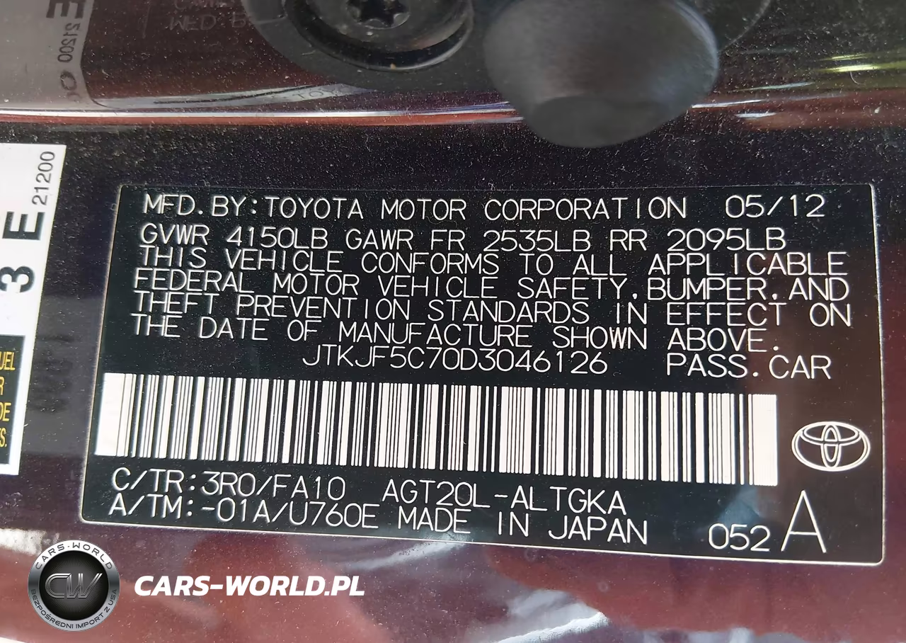 2013 Scion Tc VIN:JTKJF5C70D3046126 - 9