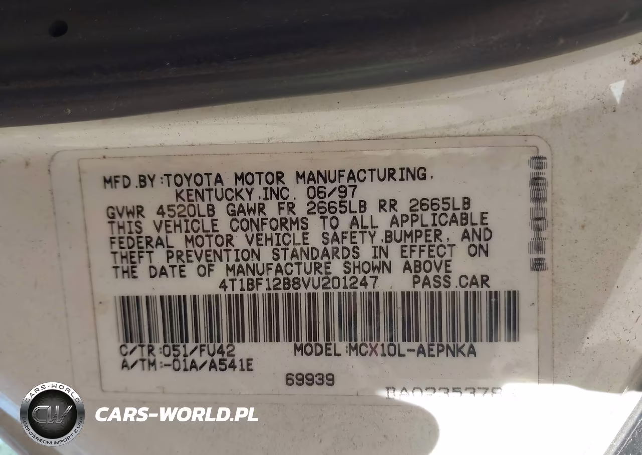 1997 Toyota Avalon Xl VIN:4T1BF12B8VU201247 - 9