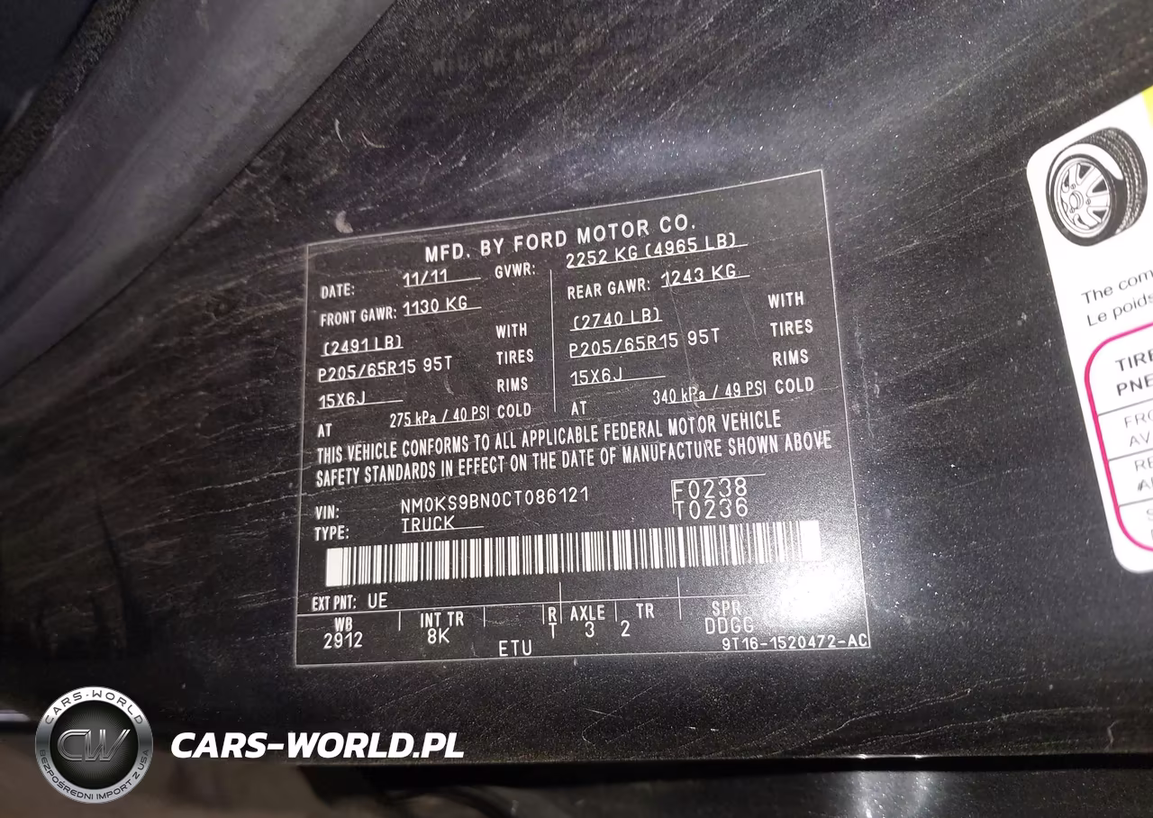 2012 Ford Transit Connect Xlt VIN:NM0KS9BN0CT086121 - 9