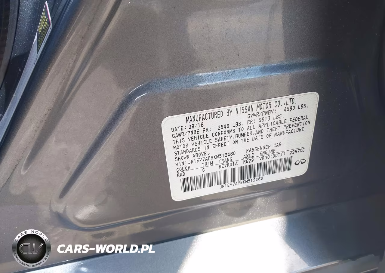 2019 Infiniti Q50 3.0T Sport VIN:JN1EV7AP9KM512480 - 9