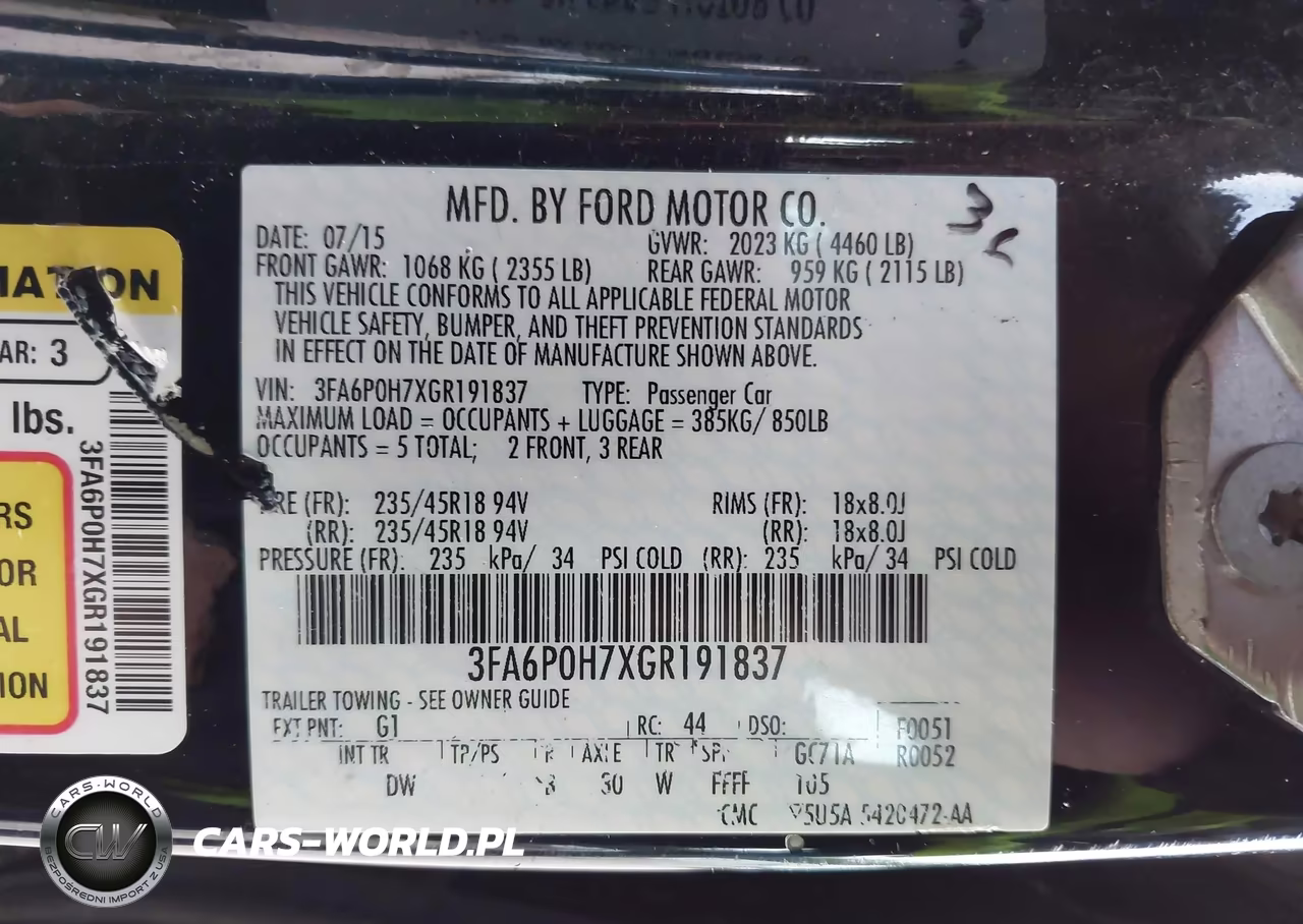 2016 Ford Fusion Se VIN:3FA6P0H7XGR191837 - 9