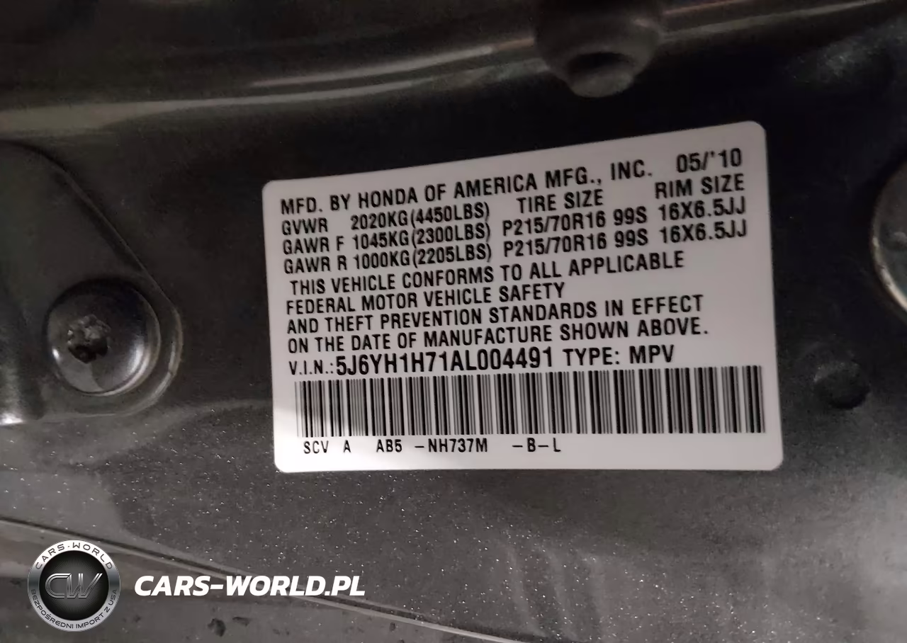 2010 Honda Element Ex VIN:5J6YH1H71AL004491 - 9