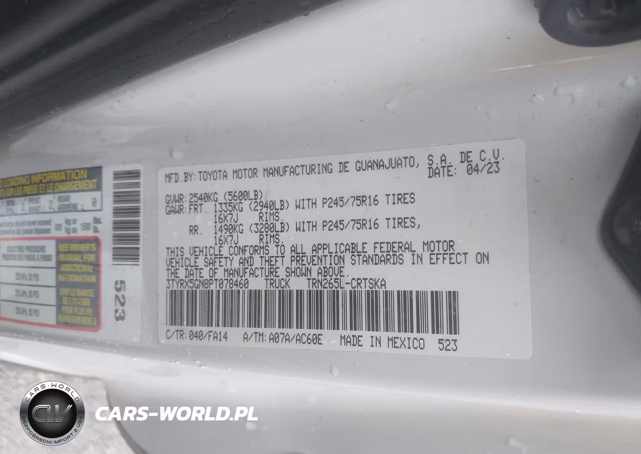 2023 Toyota Tacoma Sr VIN:3TYRX5GN8PT078460 - 9