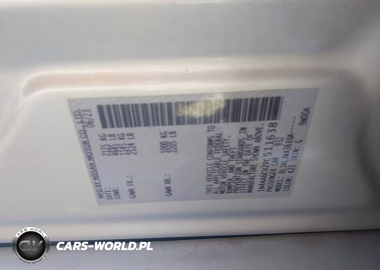 2023 Nissan Maxima Sv Xtronic Cvt VIN:1N4AA6CV2PC511638 - 9