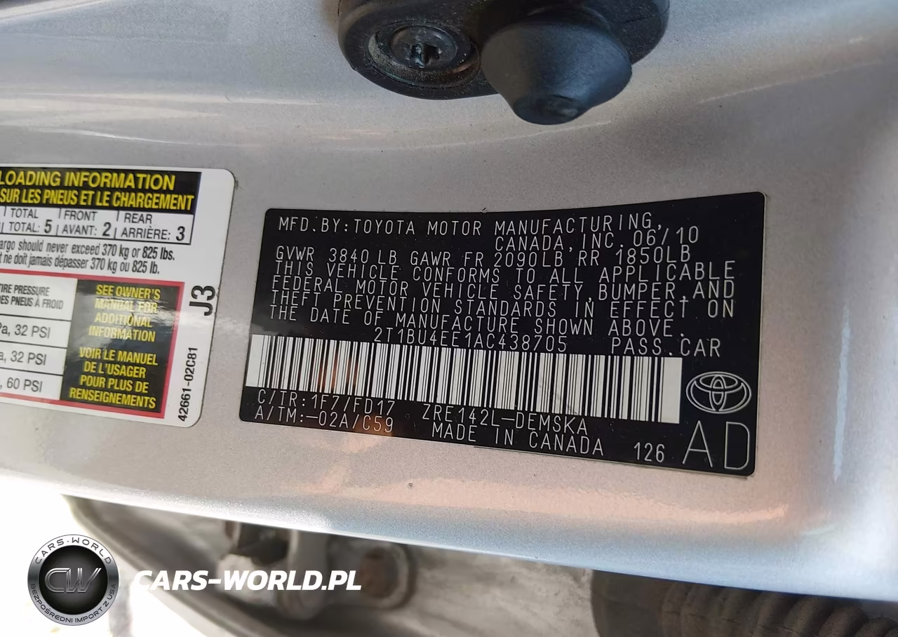 2010 Toyota Corolla S VIN:2T1BU4EE1AC438705 - 9