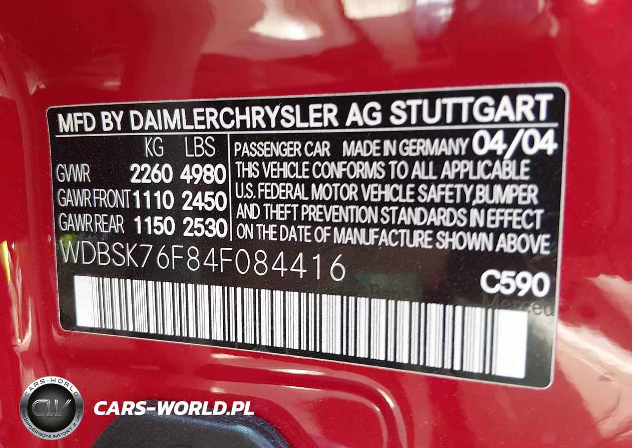 2004 Mercedes-Benz Sl 600 VIN:WDBSK76F84F084416 - 9