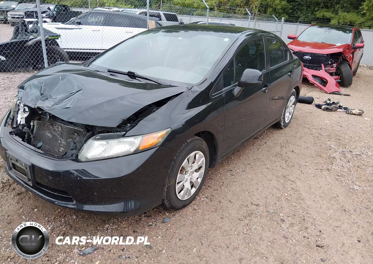 2012 Honda Civic Lx VIN:2HGFB2F52CH524853 - 2