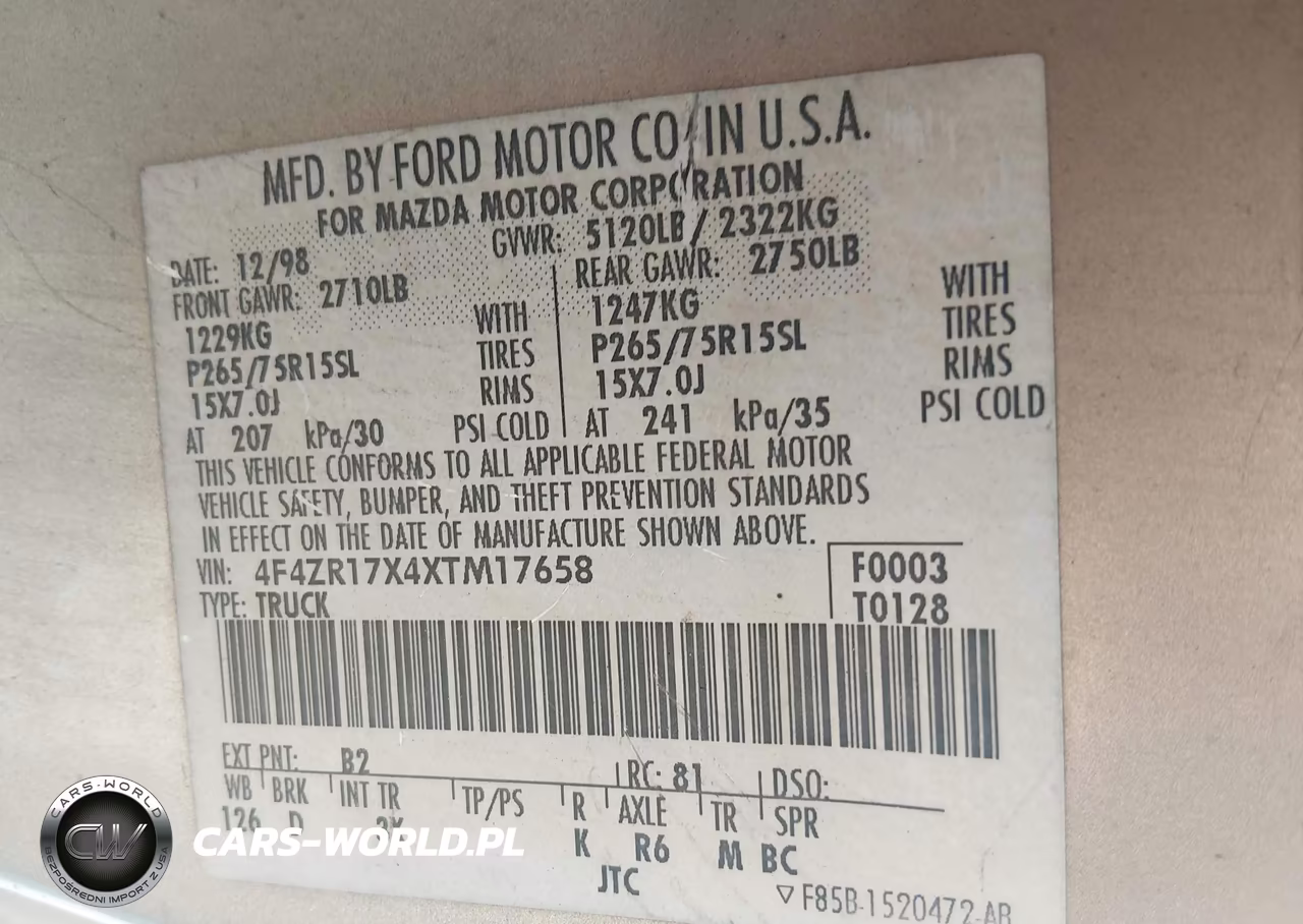 1999 Mazda B4000 Se-Tl VIN:4F4ZR17X4XTM17658 - 9