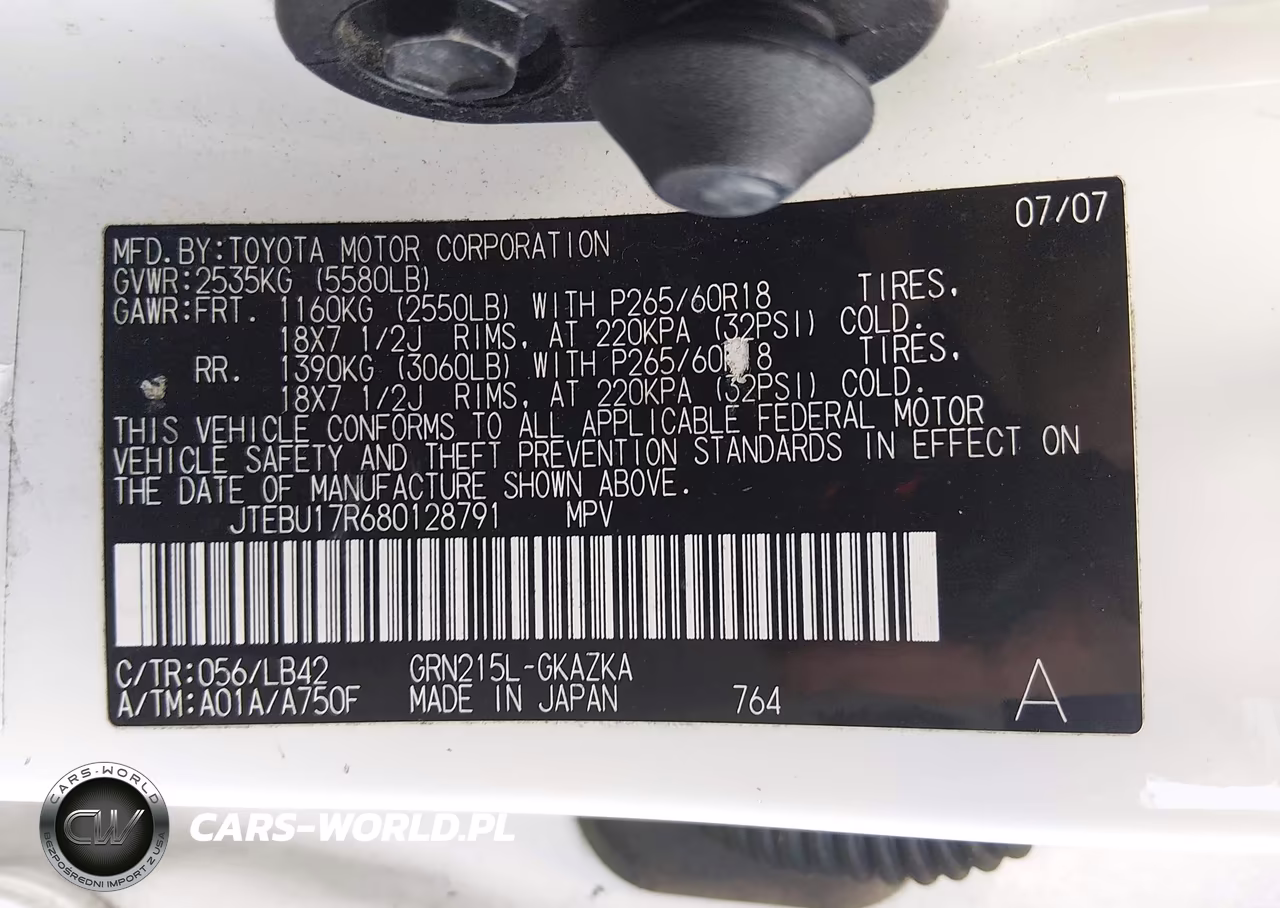 2008 Toyota 4Runner Limited V6 VIN:JTEBU17R680128791 - 9