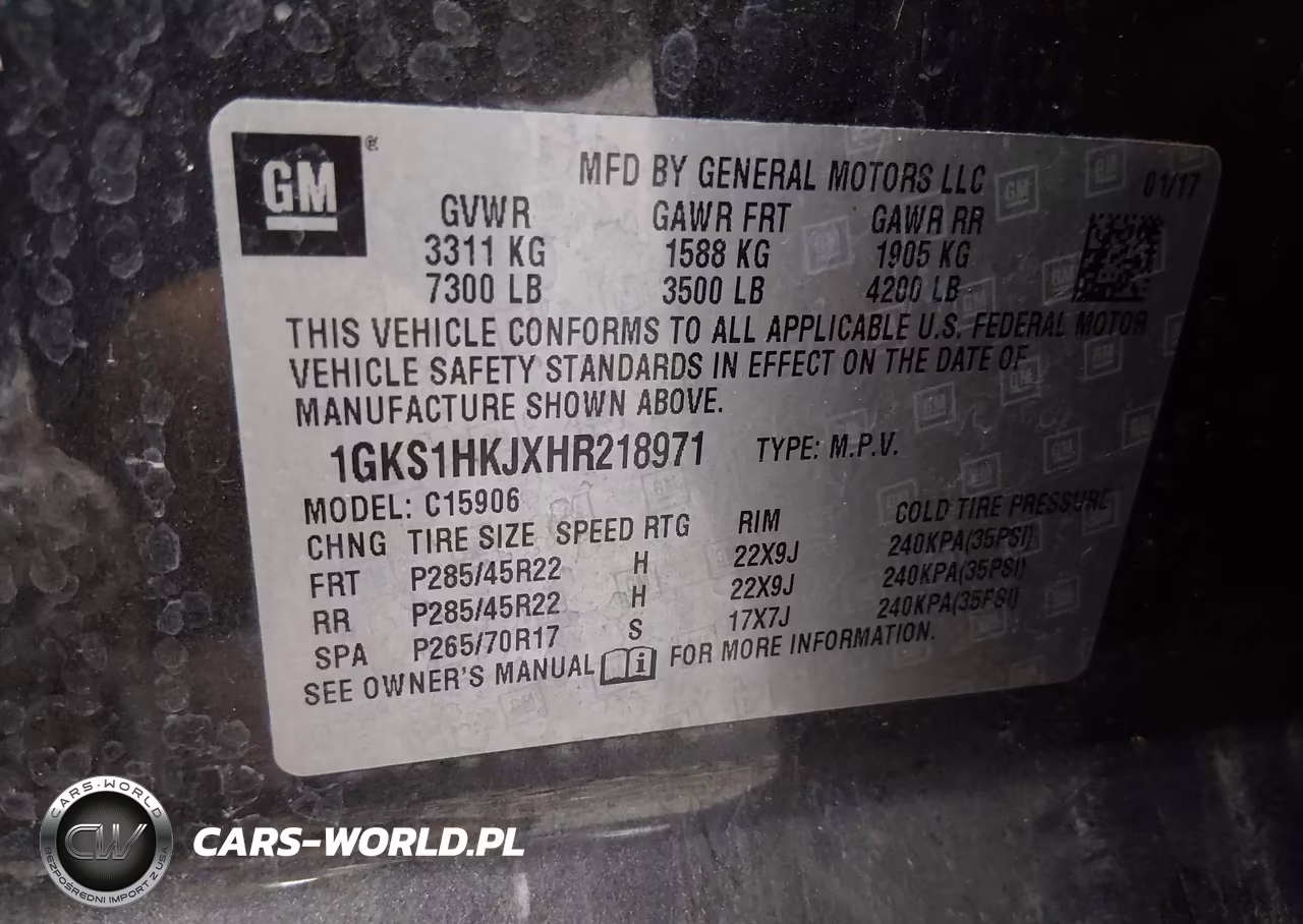 2017 GMC Yukon Xl Denali VIN:1GKS1HKJXHR218971 - 9