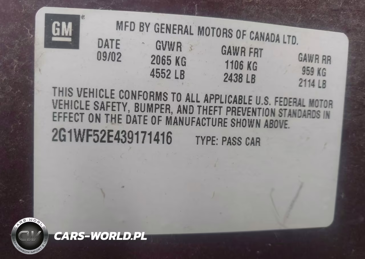 2003 Chevrolet Impala VIN:2G1WF52E439171416 - 9