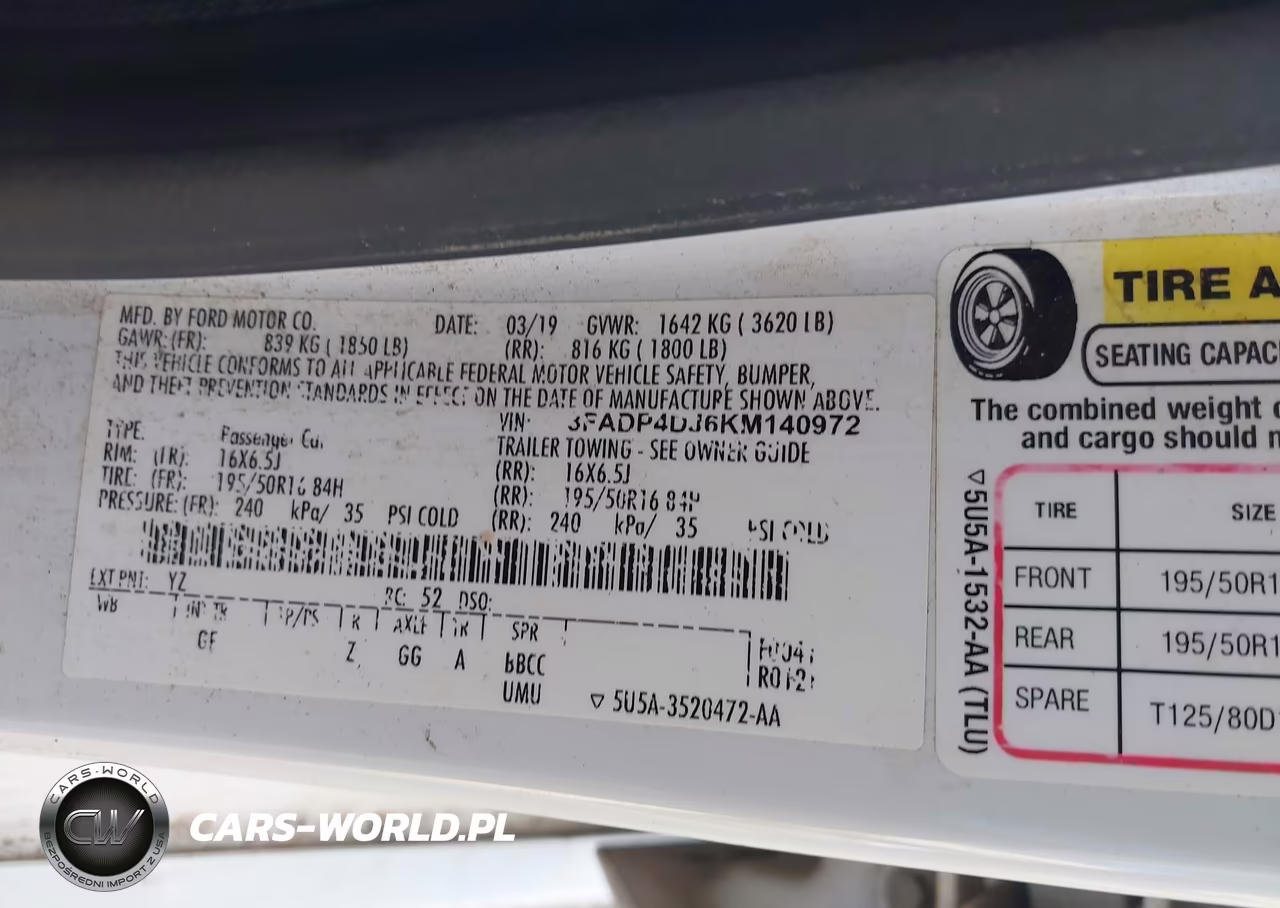 2019 Ford Fiesta St Line VIN:3FADP4DJ6KM140972 - 9