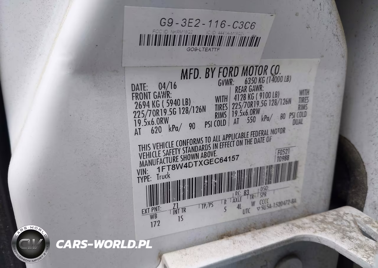 2016 Ford F-450 Xl VIN:1FT8W4DTXGEC64157 - 9