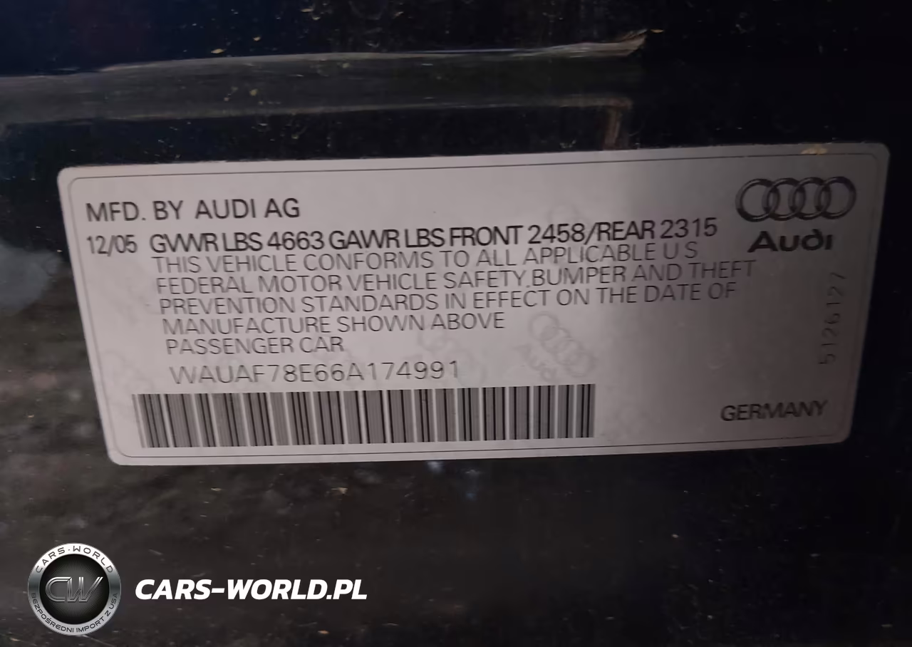 2006 Audi A4 2.0T VIN:WAUAF78E66A174991 - 9