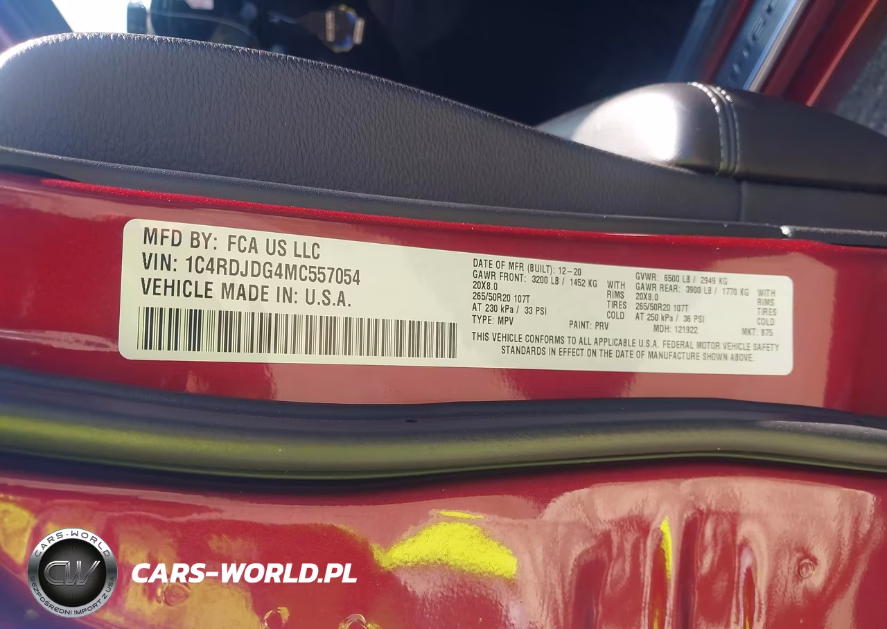 2021 Dodge Durango Gt Plus Awd VIN:1C4RDJDG4MC557054 - 9