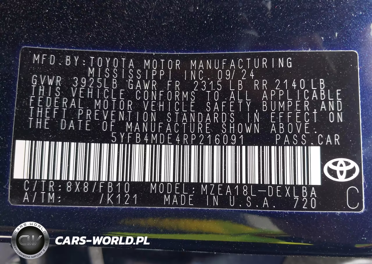 2024 Toyota Corolla Le VIN:5YFB4MDE4RP216091 - 9