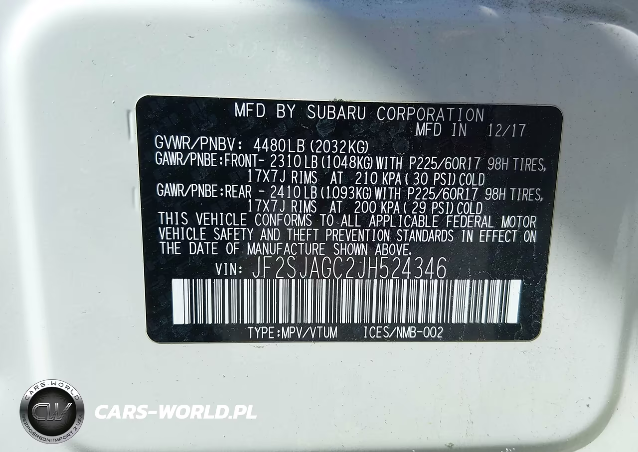 2018 Subaru Forester 2.5I Premium VIN:JF2SJAGC2JH524346 - 9