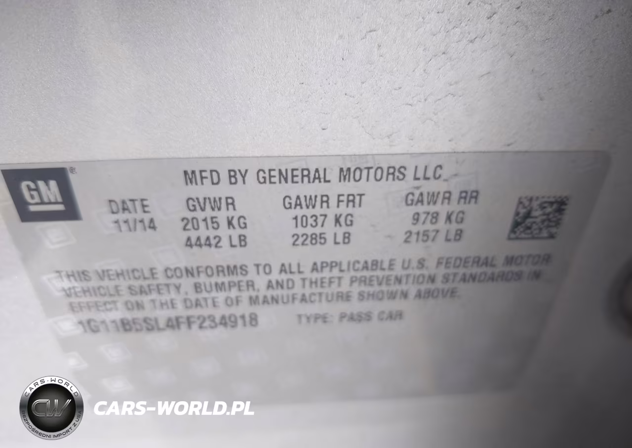 2015 Chevrolet Malibu Ls VIN:1G11B5SL4FF234918 - 9