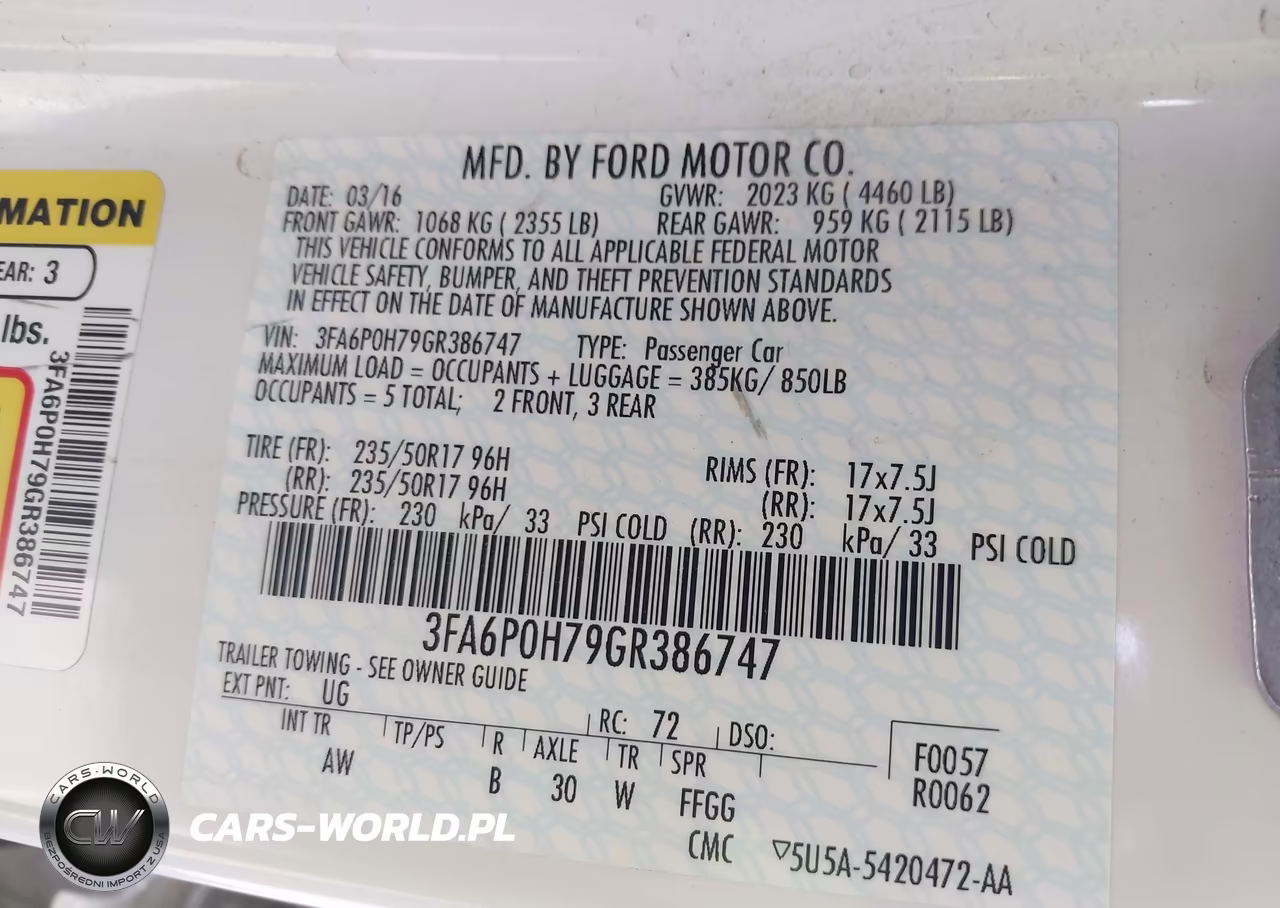 2016 Ford Fusion Se VIN:3FA6P0H79GR386747 - 9